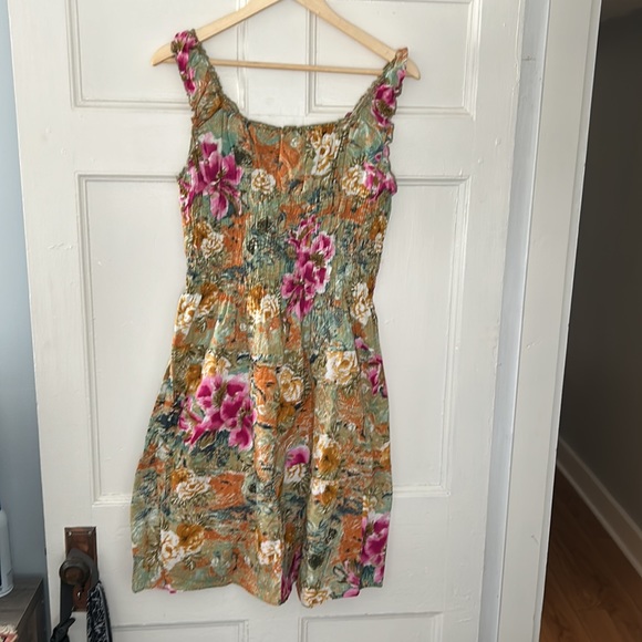 Speed control, 100% cotton, smart sundress. Floral pattern size 1X. - Picture 5 of 8
